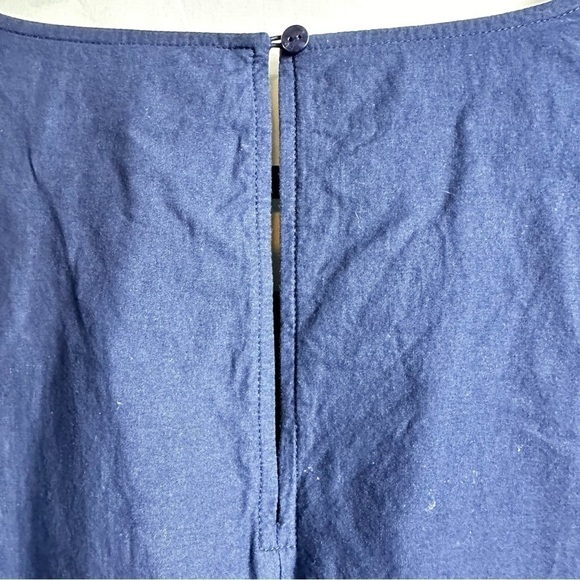 Lane Bryant Women’s Plus Sz 18 Blue Floral Eyelet Round Neck Short Sleeve Top - Picture 5 of 8